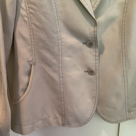 Pale grey OLSEN Linen blazer - Picture 5 of 6